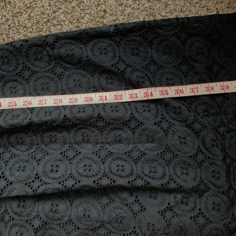 J. Crew Eyelet Double Strap Sleeveless Midi Dress Black Size - Picture 7 of 9